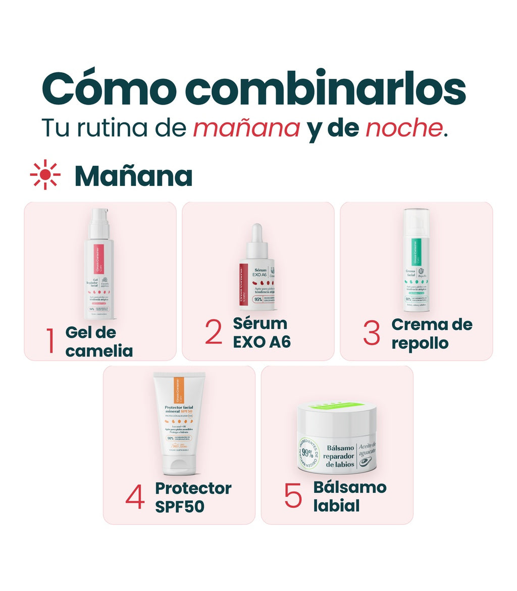 Rutina Completa Facial: Doble limpieza, tratamiento, hidratación, protección y nutrición profunda