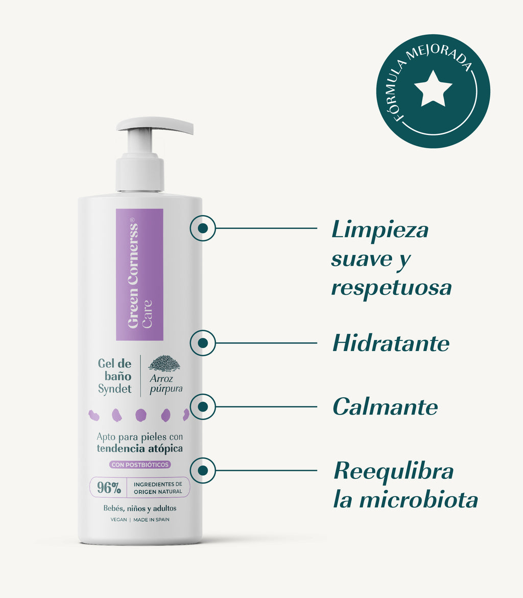 Gel de baño de arroz púrpura