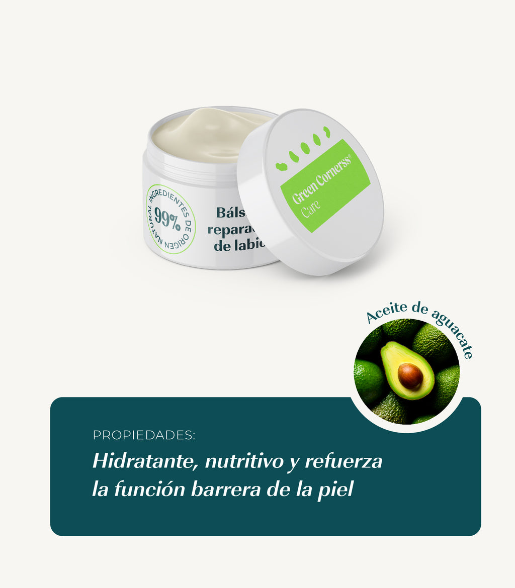 Bálsamo labial reparador con aguacate