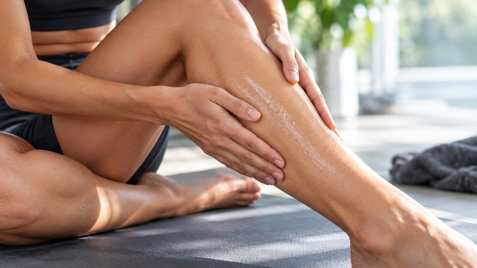 Aplicar un gel con lactato de mentilo en las piernas tras el entrenamiento